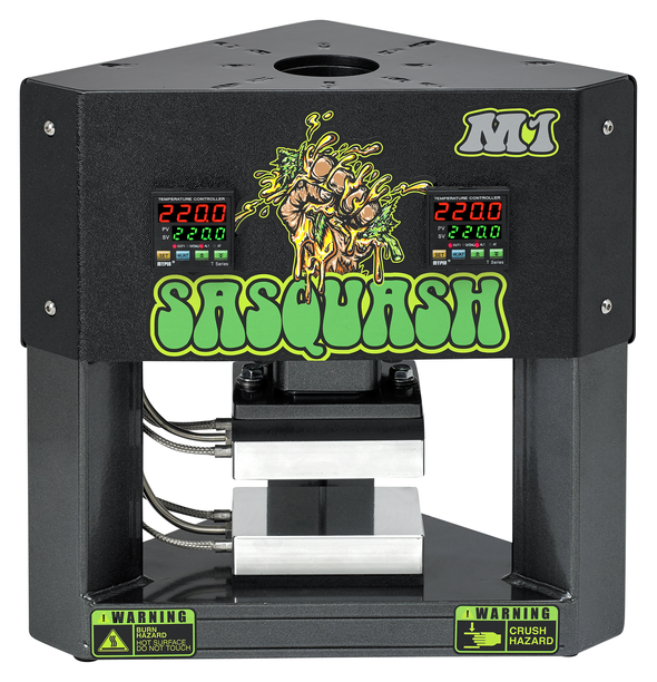 AUSTRALIA ONLY LIMITED STOCK!!! M1 Sasquash Professional Heat Press. Custom made in USA. Includes Transformer 110-240v Step Down Converter and x100 ready to use FDA approved 35micron Squash bags.